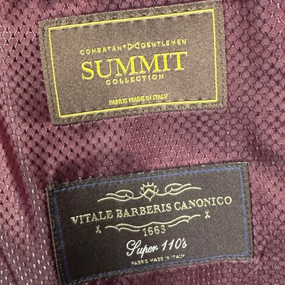 Combatant Gentlemen Summit Wool Blazer Mens 44L Blue Vitale Barberis Canonico